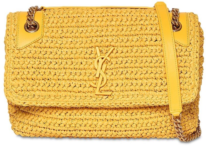 Saint Laurent Niki raffia shoulder bag ShopStyle