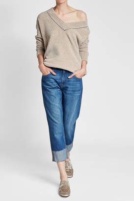 Brunello Cucinelli Cropped Jeans with Cuffed Ankles