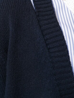 Prada Slit-Detail Knitted Cardigan
