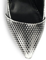 Thumbnail for your product : Proenza Schouler Snake Print Metallic Leather Pumps
