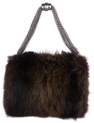 Thomas Wylde Fox Fur Handle Flap Bag