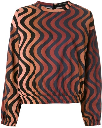 Andrea Marques Printed Wide Sleeves Blouse