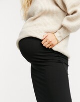 Thumbnail for your product : ASOS Maternity DESIGN Maternity jersey midi pencil skirt in black