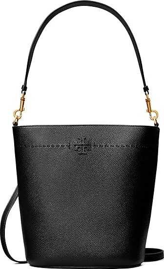 Tory Burch McGraw Bucket Bag (Black) Handbags - ShopStyle