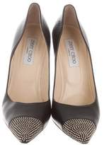 Thumbnail for your product : Jimmy Choo Studded Cap-Toe Pumps