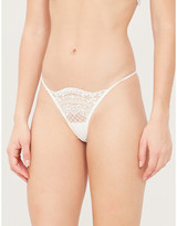 Thumbnail for your product : I.D. Sarrieri Bella Bridal lace V-string thong