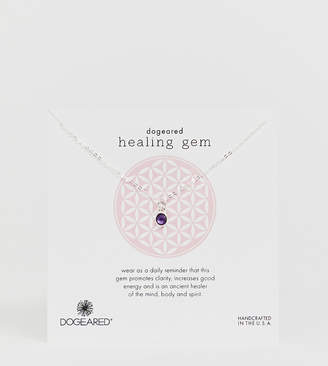 Dogeared amethyst gem necklace on giftcard