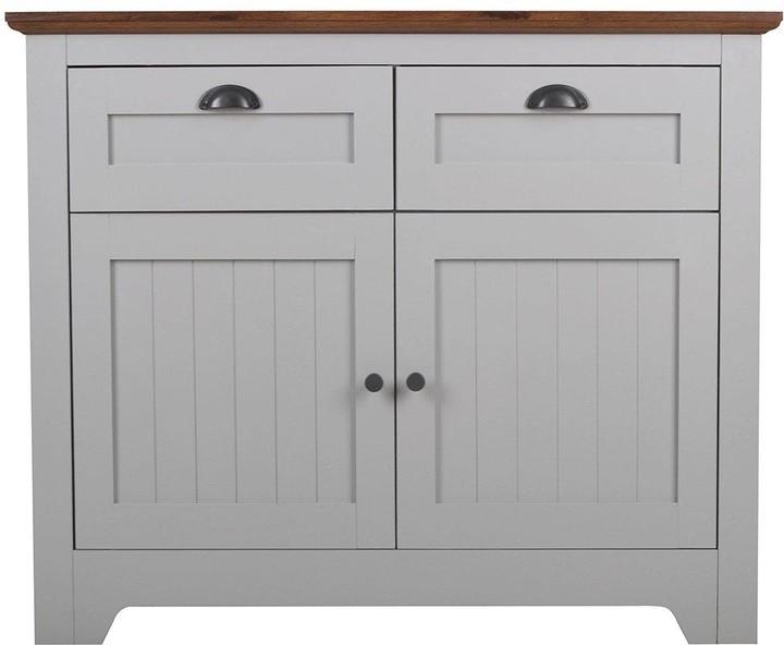 Devon Compact Sideboard Grey/Walnut Effect ShopStyle