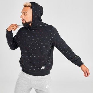 men's nike sportswear allover print club fleece hoodie
