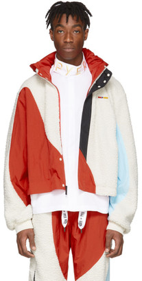 Reebok by Pyer Moss White and Red Collection 3 Nylon Windbreaker Jacket