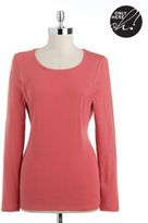 Thumbnail for your product : Lord & Taylor Long-Sleeved Cotton Tee