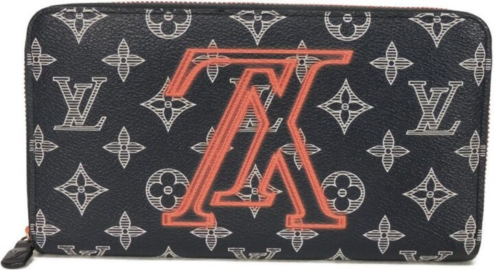 Louis Vuitton Coral Pink Navy White Long Wallet (Bi-Fold) (Pre-Owned)