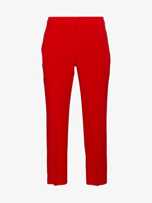 Alexander McQueen mid rise slim fit cropped trousers