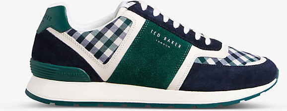 Ted Baker Mens Navy Gregore Check-print Leather-blend Trainers - ShopStyle  Sneakers & Athletic Shoes