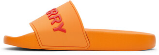 Burberry Orange Furley Slides