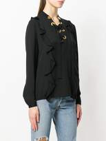 Thumbnail for your product : MICHAEL Michael Kors lace-up front ruffle blouse