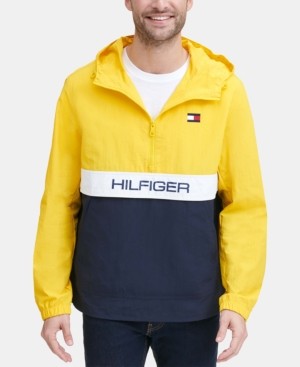 yellow and blue tommy hilfiger jacket