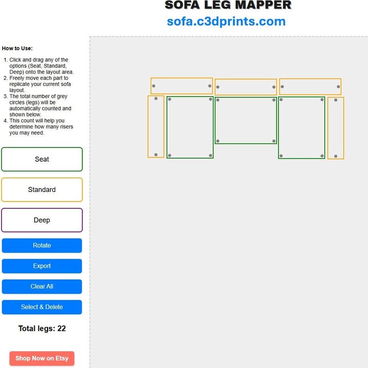 Etsy Boot Riser For Lovesac Wood Legs - Angled & Cylinder Support ...