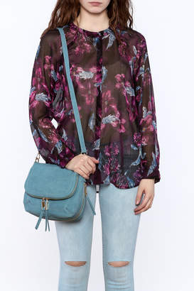 KUT from the Kloth Sheer Floral Blouse