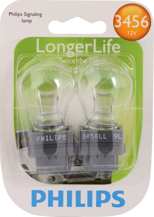 Philips Longerlife Miniature 3456Ll, Clear, Push Type, Always Change In Pairs!
