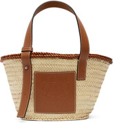 Thumbnail for your product : Loewe Beige & Tan Small Basket tote