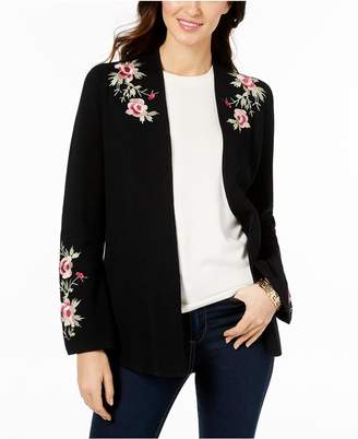 Charter Club Embroidered Cardigan, Created for Macy's