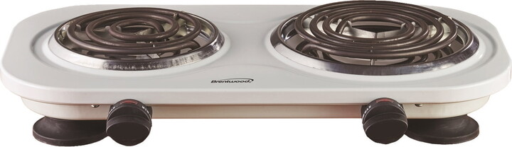 Brentwood 19" 2-Coil White, Electric Burner