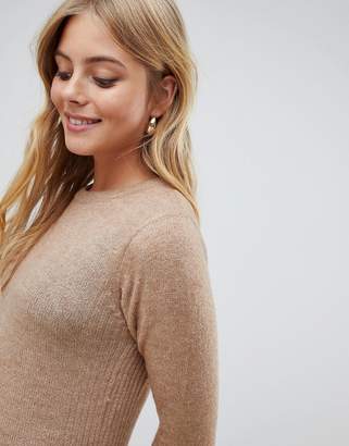 Brave Soul Zennor Crew Neck Jumper With Rib Detail