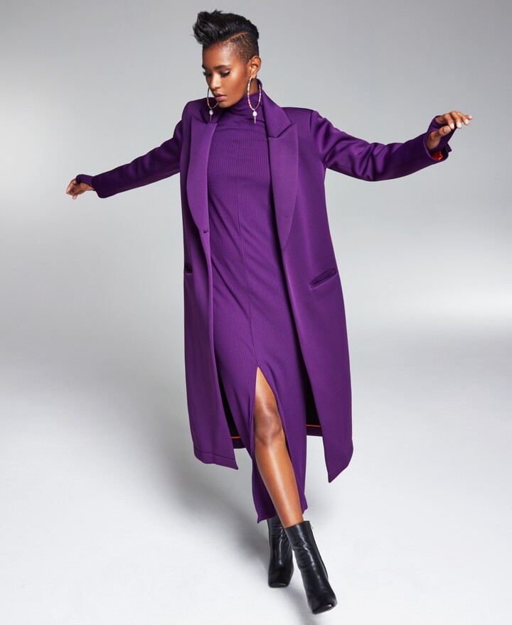 long purple coat