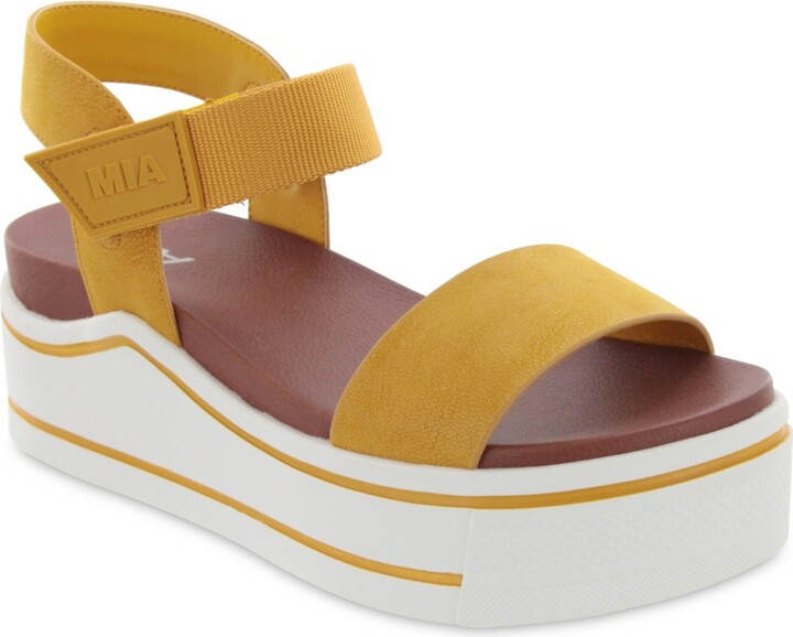 Mia Women's Yellow Sandals | ShopStyle