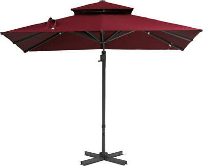 Arlmont & Co. Offset Patio Umbrella Hanging Cantilever Umbrella