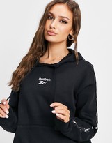 Thumbnail for your product : Reebok Training hoodie with logo taping in black