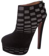 Thumbnail for your product : Alaia Suede Platform Ankle Booties