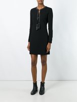 Thumbnail for your product : Barbara Bui leather detailing longsleeved dress