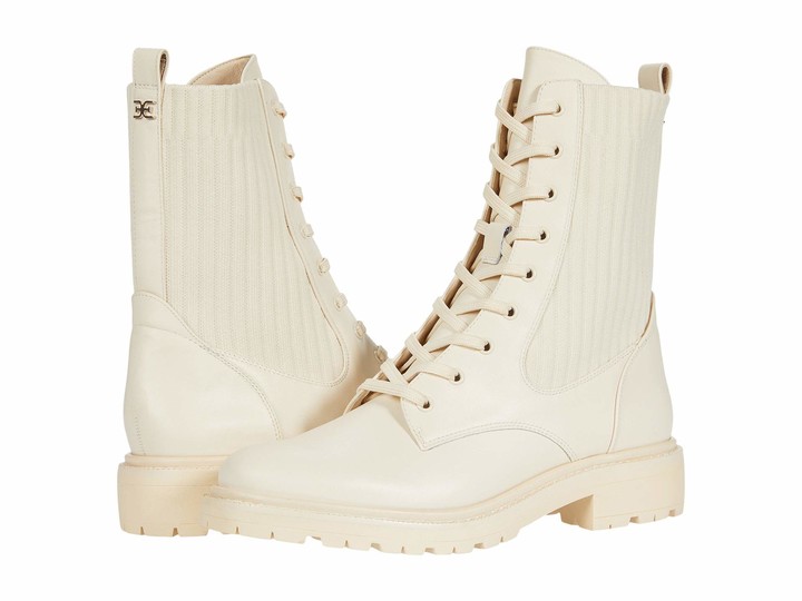 sam edelman white combat boots