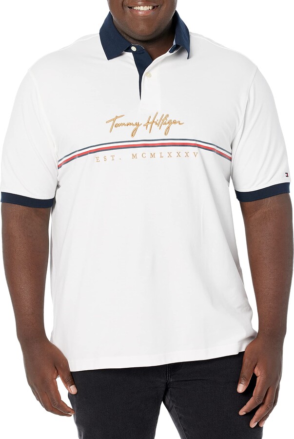 Tommy Hilfiger Men's Big & Tall Short Sleeve Polo Shirt in Customs-fit -  ShopStyle