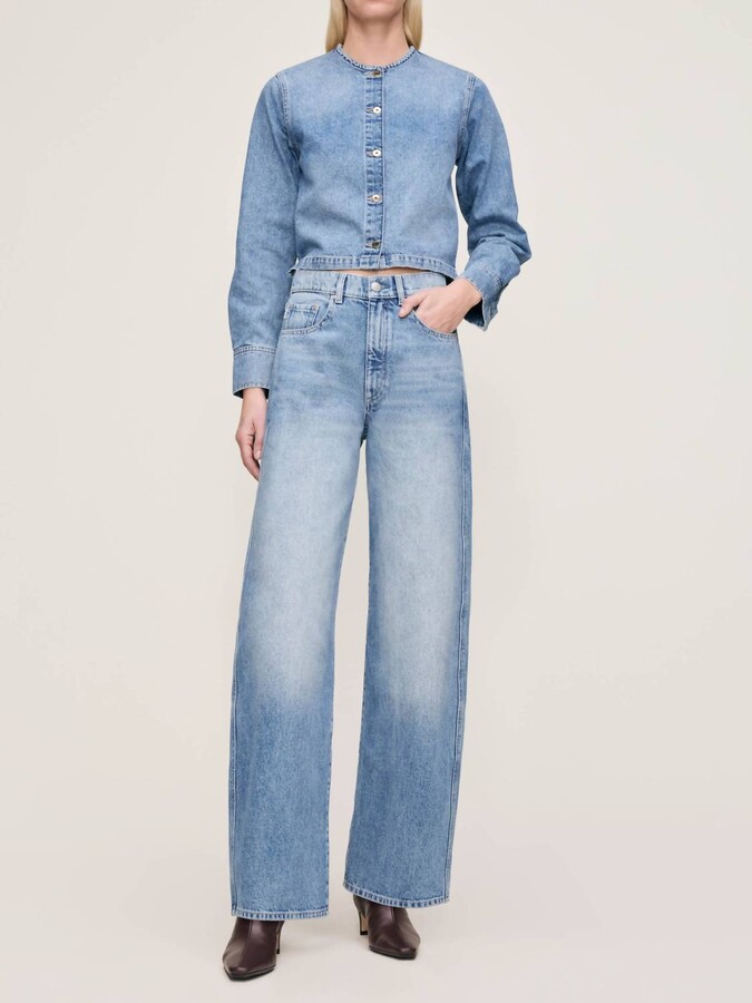 DL1961 - Women's Taylor Relaxed Barrel Ultra High Rise 31" Jeans In Salt Lake