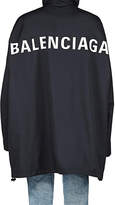 Thumbnail for your product : Balenciaga Women's Logo-Back Tech-Fabric Oversized Raincoat - Black