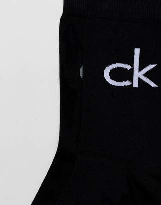Calvin Klein 2 pack retro logo crew socks