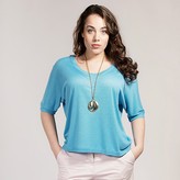 Thumbnail for your product : Asneh Alaskan Blue Gretha Batwing Top In Silk Cashmere