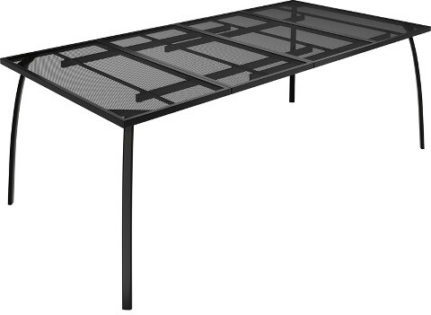 clihome CLIHOMEOversizedSteelMeshPatioTableForOutdoor,BreathableAndEasy-CleanDiningTable