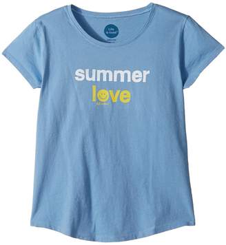 Life is Good Summer Love Smiling Smooth Tee Girl's T Shirt