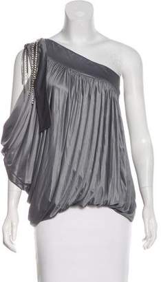 Narciso Rodriguez One-Shoulder Embellished Top w/ Tags