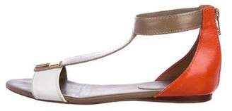 Tory Burch Leather T-Strap Sandals