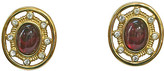 Thumbnail for your product : One Kings Lane Vintage Givenchy Gold-Plated Cabochon Earrings - Wisteria Antiques Etc