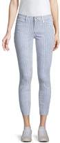 Thumbnail for your product : Paige Skinny-Fit Crop Stripe Jeans