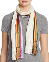 Thumbnail for your product : Tory Burch Soul Stripe Silk Oblong Scarf