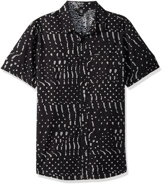 Volcom Men's Drag Dot Short Sleeve Button Up Shirt