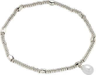 Kendra Scott Lindsay Stretch Bracelet Rhodium White Pearl One Size