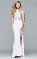 Thumbnail for your product : Faviana 7924 Jersey dress with beaded bodice